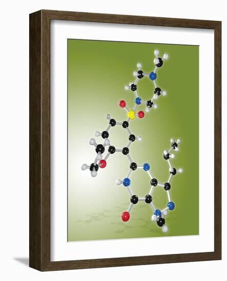 Viagra Drug Molecule-Miriam Maslo-Framed Photographic Print