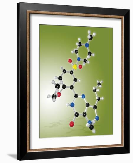 Viagra Drug Molecule-Miriam Maslo-Framed Photographic Print