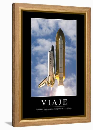 Viaje. Cita Inspiradora Y Póster Motivacional-null-Framed Premier Image Canvas