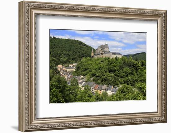 Vianden Castle above the Town of Vianden on Our River, Canton of Vianden, Grand Duchy of Luxembourg-Hans-Peter Merten-Framed Photographic Print