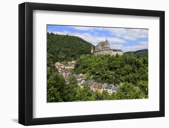 Vianden Castle above the Town of Vianden on Our River, Canton of Vianden, Grand Duchy of Luxembourg-Hans-Peter Merten-Framed Photographic Print