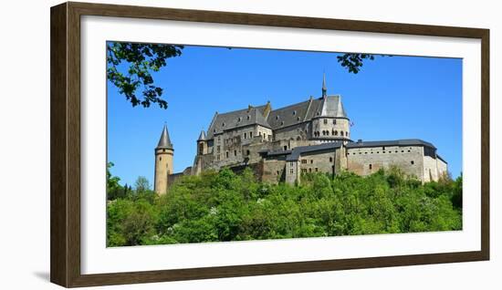 Vianden Castle in the canton of Vianden, Grand Duchy of Luxembourg, Europe-Hans-Peter Merten-Framed Photographic Print