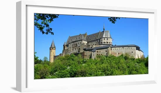 Vianden Castle in the canton of Vianden, Grand Duchy of Luxembourg, Europe-Hans-Peter Merten-Framed Photographic Print