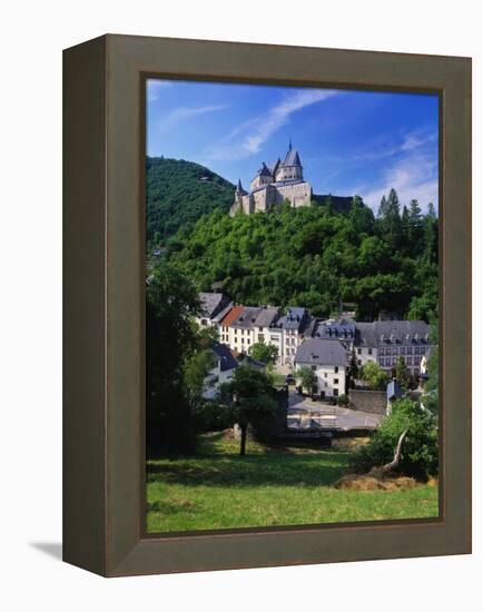 Vianden Castle, Vianden Town, Luxembourg-Gavin Hellier-Framed Premier Image Canvas