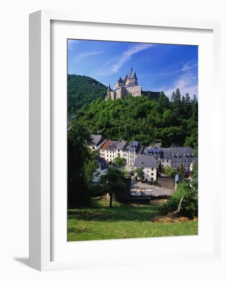 Vianden Castle, Vianden Town, Luxembourg-Gavin Hellier-Framed Photographic Print