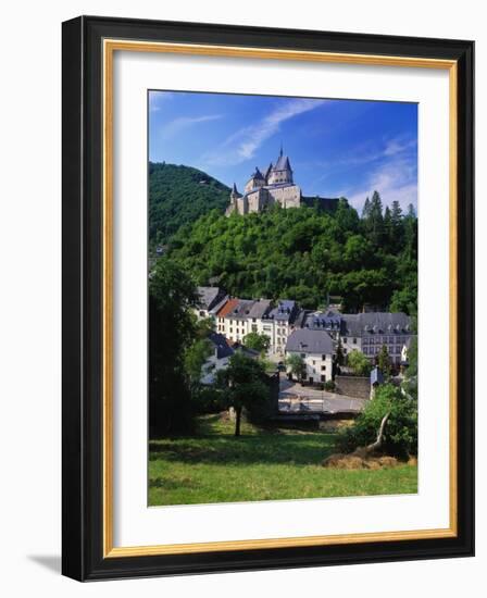 Vianden Castle, Vianden Town, Luxembourg-Gavin Hellier-Framed Photographic Print