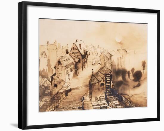 Vianden in Moonlight-Victor Hugo-Framed Giclee Print