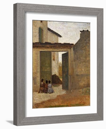 Viaticum, Circa 1864-Silvestro Lega-Framed Giclee Print