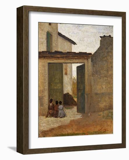 Viaticum, Circa 1864-Silvestro Lega-Framed Giclee Print