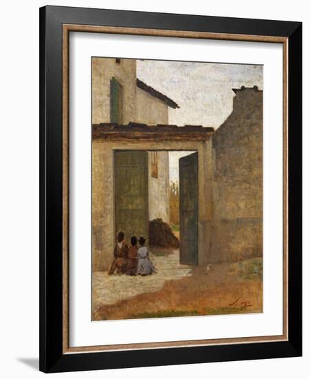 Viaticum, Circa 1864-Silvestro Lega-Framed Giclee Print