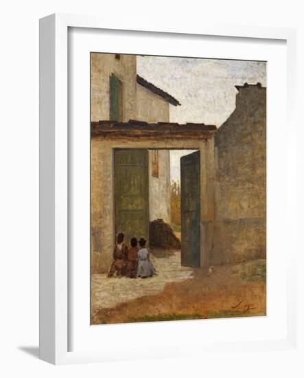 Viaticum, Circa 1864-Silvestro Lega-Framed Giclee Print