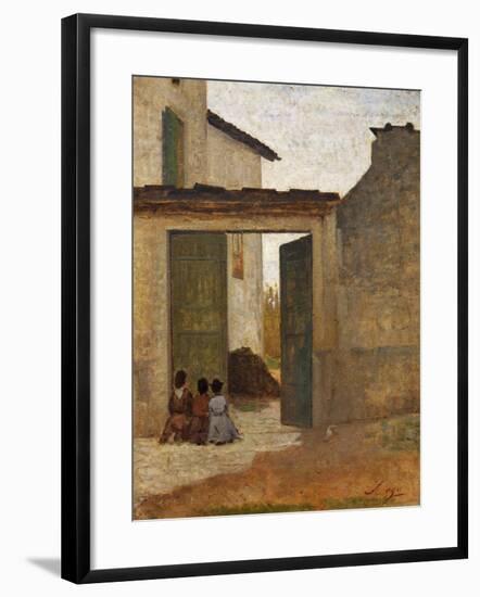 Viaticum, Circa 1864-Silvestro Lega-Framed Giclee Print