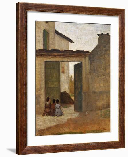 Viaticum, Circa 1864-Silvestro Lega-Framed Giclee Print