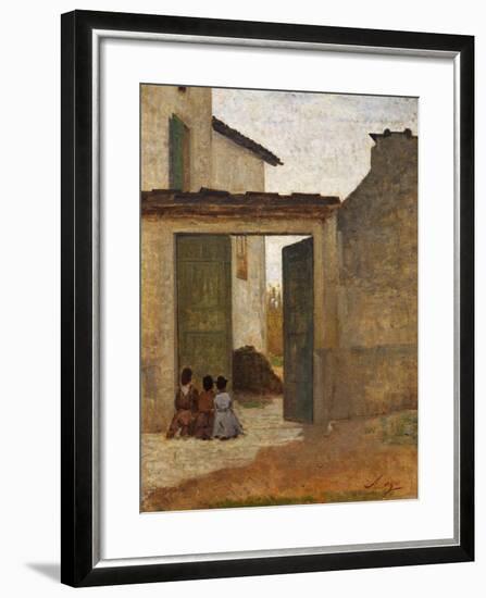 Viaticum, Circa 1864-Silvestro Lega-Framed Giclee Print