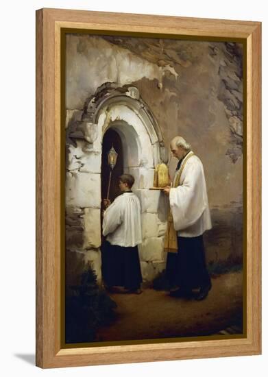 Viaticum, Painting by Alexis-Marie-Louis Douillard (1835-1905)-null-Framed Premier Image Canvas