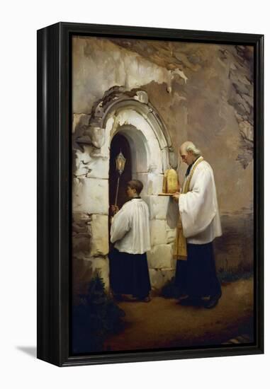 Viaticum, Painting by Alexis-Marie-Louis Douillard (1835-1905)-null-Framed Premier Image Canvas