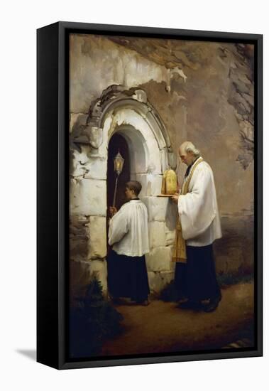 Viaticum, Painting by Alexis-Marie-Louis Douillard (1835-1905)-null-Framed Premier Image Canvas