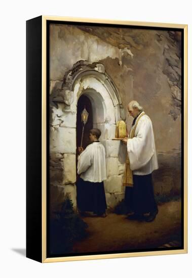 Viaticum, Painting by Alexis-Marie-Louis Douillard (1835-1905)-null-Framed Premier Image Canvas