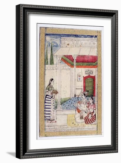 Vibhasa Ragini, Ragamala Album, School of Rajasthan, 19th Century-null-Framed Giclee Print