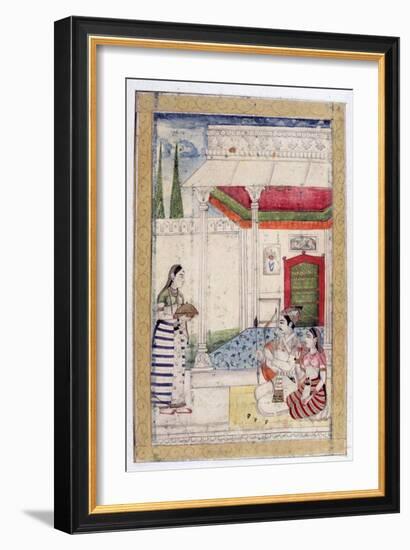 Vibhasa Ragini, Ragamala Album, School of Rajasthan, 19th Century-null-Framed Giclee Print