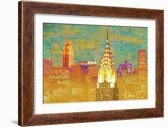 Vibrant City 2-Christopher James-Framed Art Print