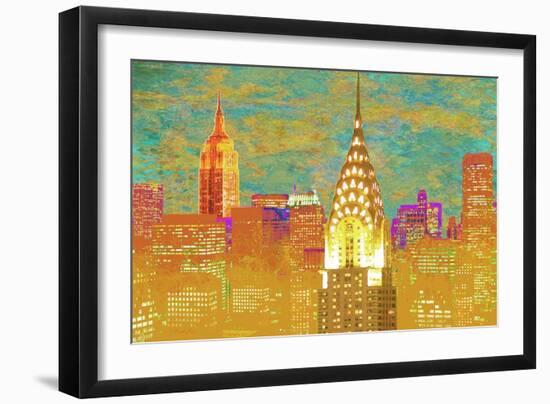 Vibrant City 2-Christopher James-Framed Art Print