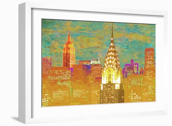 Vibrant City 2-Christopher James-Framed Art Print