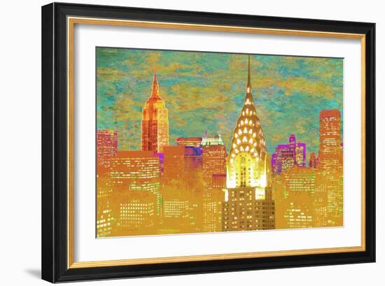 Vibrant City 2-Christopher James-Framed Art Print