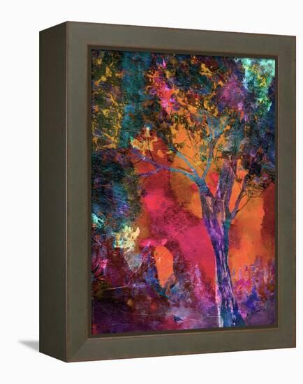 Vibrant Crackle Tree-Ruth Palmer-Framed Stretched Canvas