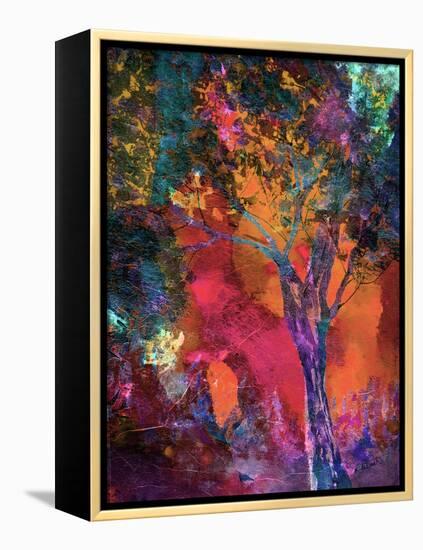 Vibrant Crackle Tree-Ruth Palmer-Framed Stretched Canvas