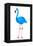 Vibrant Dark Blue Flamingo Bird Low Poly Triangle Vector Image-Samantha Jo Czerpak-Framed Stretched Canvas