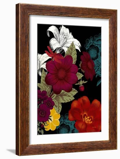 Vibrant Florals Black 2-Devon Ross-Framed Art Print