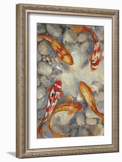 Vibrant Koi I-Tim O'toole-Framed Art Print