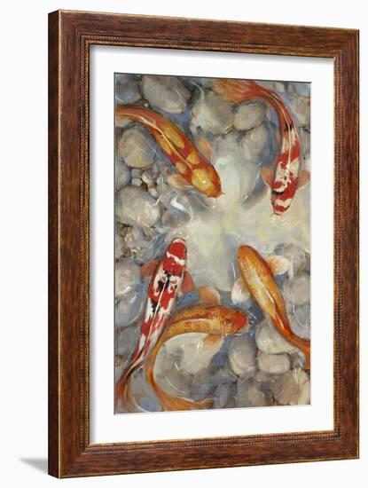 Vibrant Koi I-Tim O'toole-Framed Art Print