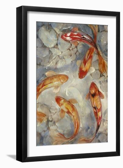 Vibrant Koi II-Tim O'toole-Framed Art Print