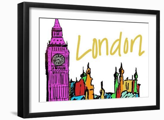 Vibrant London-Nicholas Biscardi-Framed Art Print