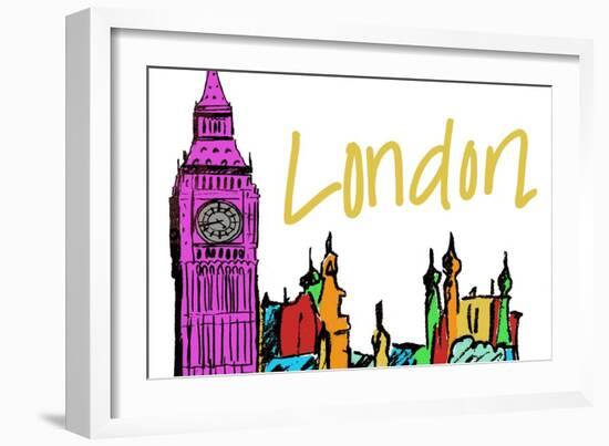 Vibrant London-Nicholas Biscardi-Framed Art Print