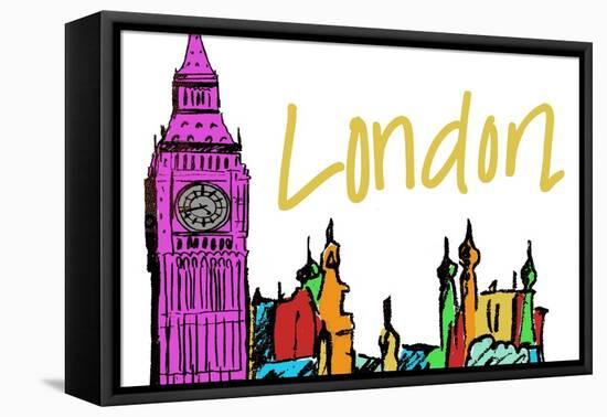 Vibrant London-Nicholas Biscardi-Framed Stretched Canvas