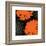 Vibrant orange floral-Yashna-Framed Art Print