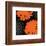 Vibrant orange floral-Yashna-Framed Art Print