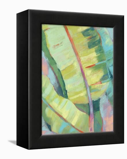 Vibrant Palm Leaves I-Jennifer Goldberger-Framed Stretched Canvas