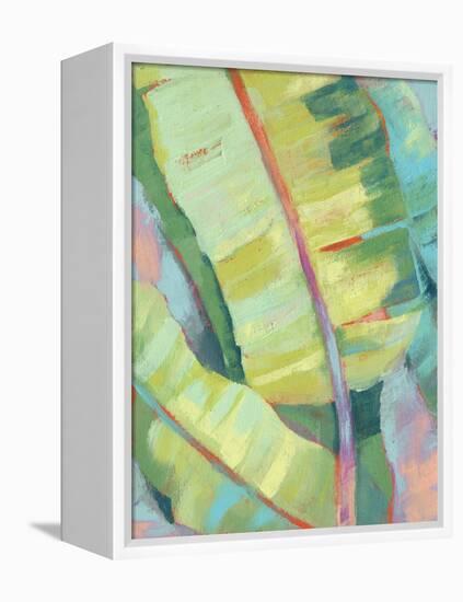 Vibrant Palm Leaves I-Jennifer Goldberger-Framed Stretched Canvas