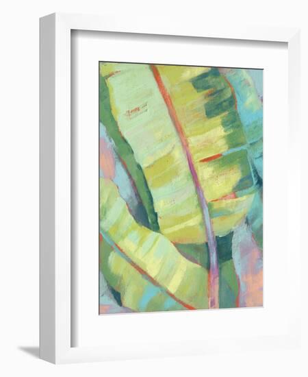 Vibrant Palm Leaves I-Jennifer Goldberger-Framed Premium Giclee Print