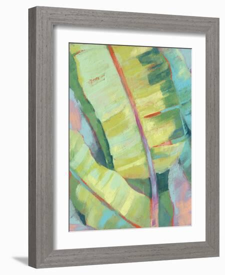 Vibrant Palm Leaves I-Jennifer Goldberger-Framed Art Print