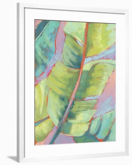 Vibrant Palm Leaves II-Jennifer Goldberger-Framed Art Print