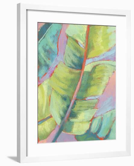 Vibrant Palm Leaves II-Jennifer Goldberger-Framed Art Print