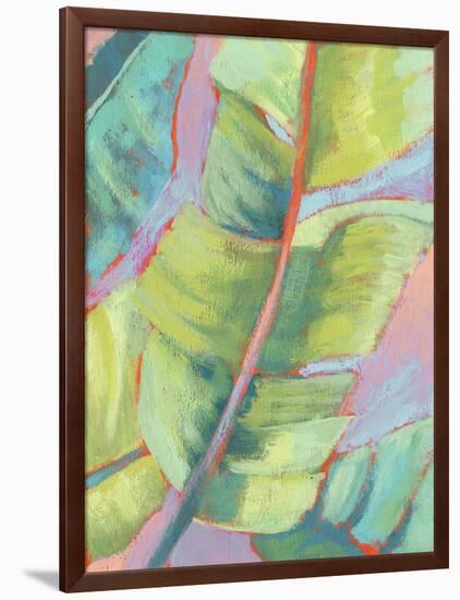 Vibrant Palm Leaves II-Jennifer Goldberger-Framed Premium Giclee Print