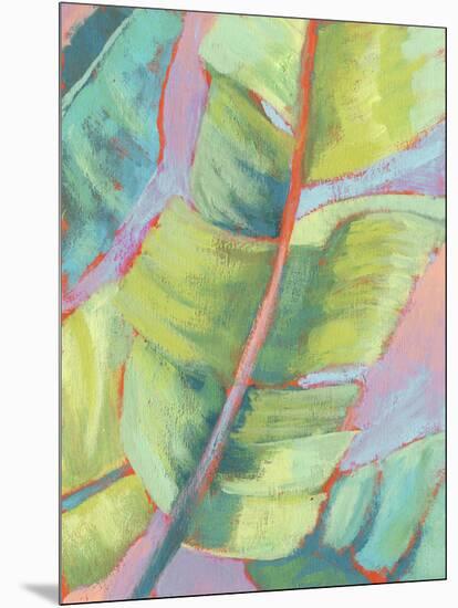 Vibrant Palm Leaves II-Jennifer Goldberger-Mounted Art Print