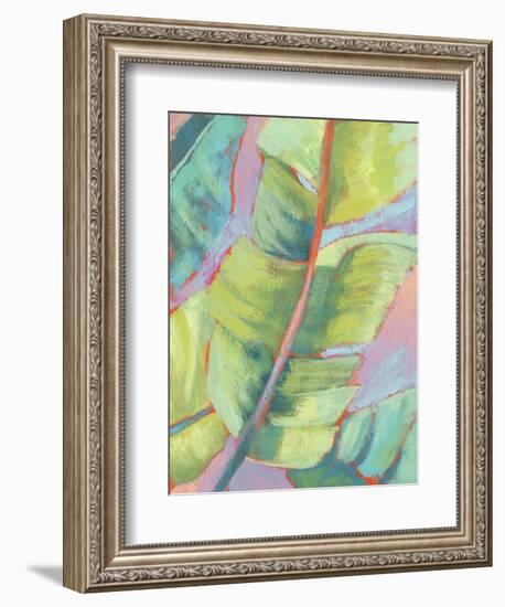 Vibrant Palm Leaves II-Jennifer Goldberger-Framed Art Print