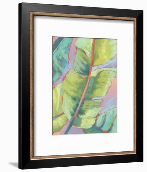 Vibrant Palm Leaves II-Jennifer Goldberger-Framed Art Print